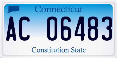 CT license plate AC06483