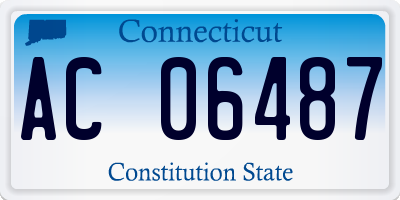 CT license plate AC06487