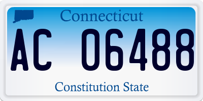 CT license plate AC06488