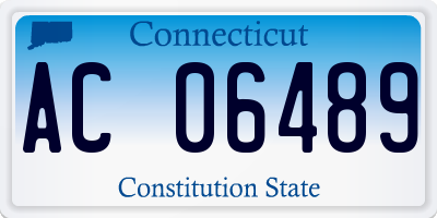 CT license plate AC06489