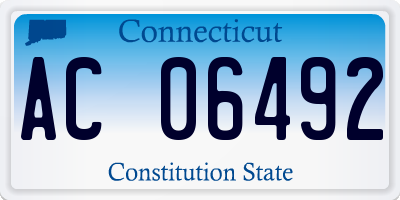 CT license plate AC06492