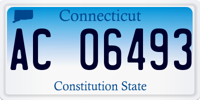 CT license plate AC06493