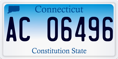 CT license plate AC06496