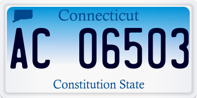 CT license plate AC06503