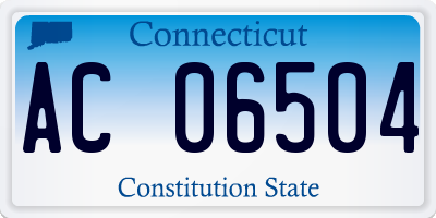 CT license plate AC06504