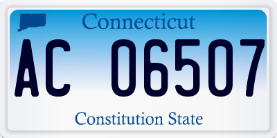 CT license plate AC06507