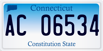 CT license plate AC06534