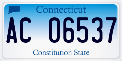 CT license plate AC06537