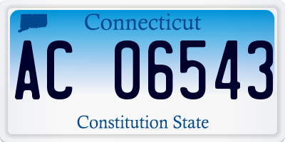 CT license plate AC06543