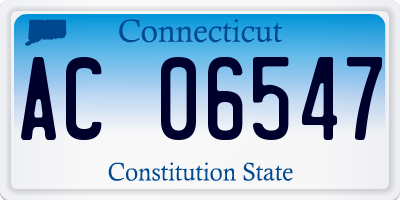 CT license plate AC06547