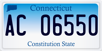 CT license plate AC06550