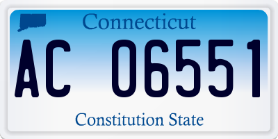 CT license plate AC06551