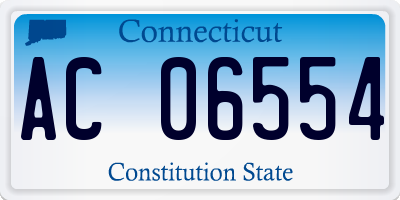 CT license plate AC06554