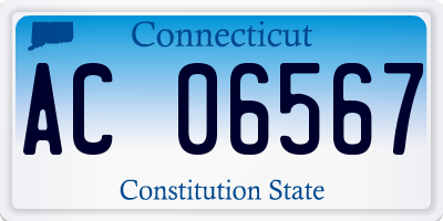 CT license plate AC06567