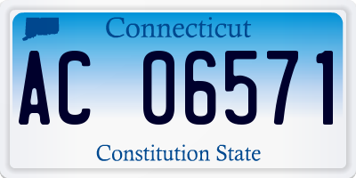 CT license plate AC06571