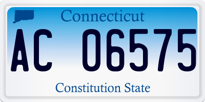 CT license plate AC06575