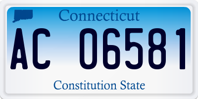 CT license plate AC06581