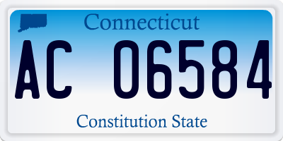 CT license plate AC06584