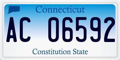 CT license plate AC06592