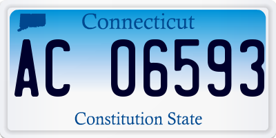 CT license plate AC06593