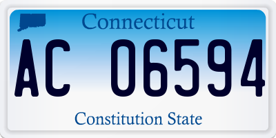 CT license plate AC06594