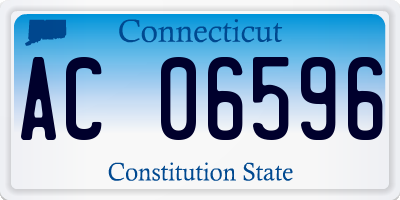 CT license plate AC06596