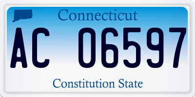 CT license plate AC06597