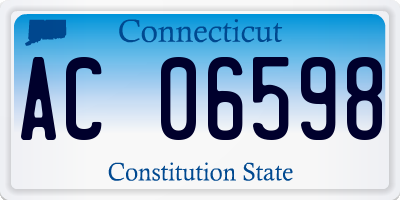 CT license plate AC06598