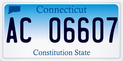 CT license plate AC06607