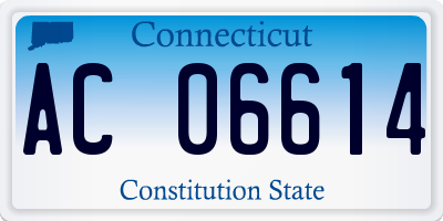 CT license plate AC06614