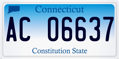 CT license plate AC06637