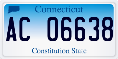 CT license plate AC06638