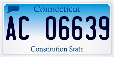 CT license plate AC06639