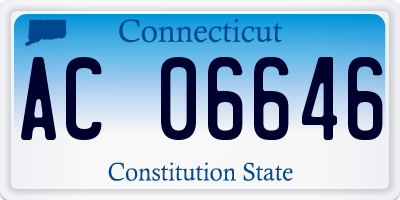 CT license plate AC06646