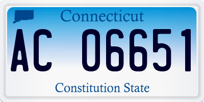 CT license plate AC06651