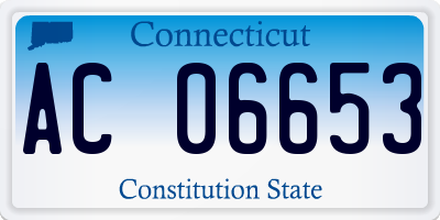 CT license plate AC06653