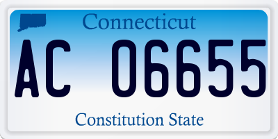 CT license plate AC06655