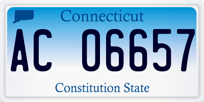 CT license plate AC06657