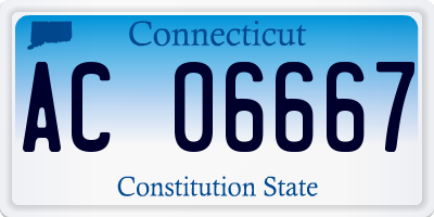 CT license plate AC06667