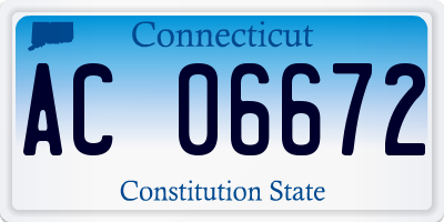 CT license plate AC06672