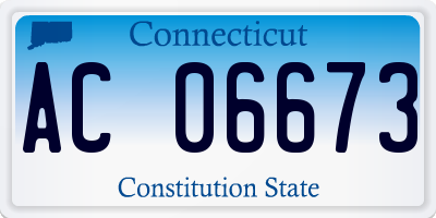 CT license plate AC06673