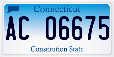 CT license plate AC06675