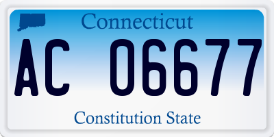 CT license plate AC06677