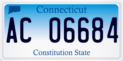 CT license plate AC06684