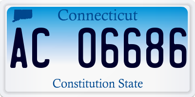 CT license plate AC06686