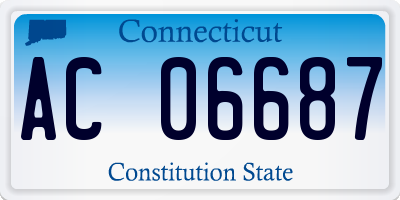 CT license plate AC06687