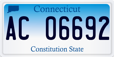 CT license plate AC06692