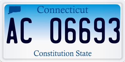 CT license plate AC06693