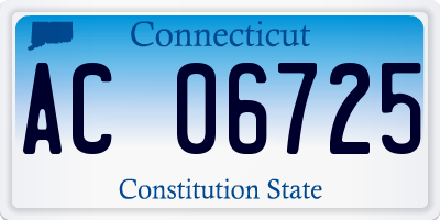 CT license plate AC06725