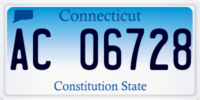 CT license plate AC06728